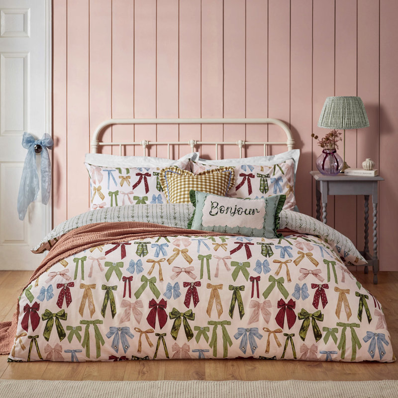 Cotton Blend Abstract Duvet Cover Set with Pillowcases, Single Duvet Cover + 1 Standard Pillowcase