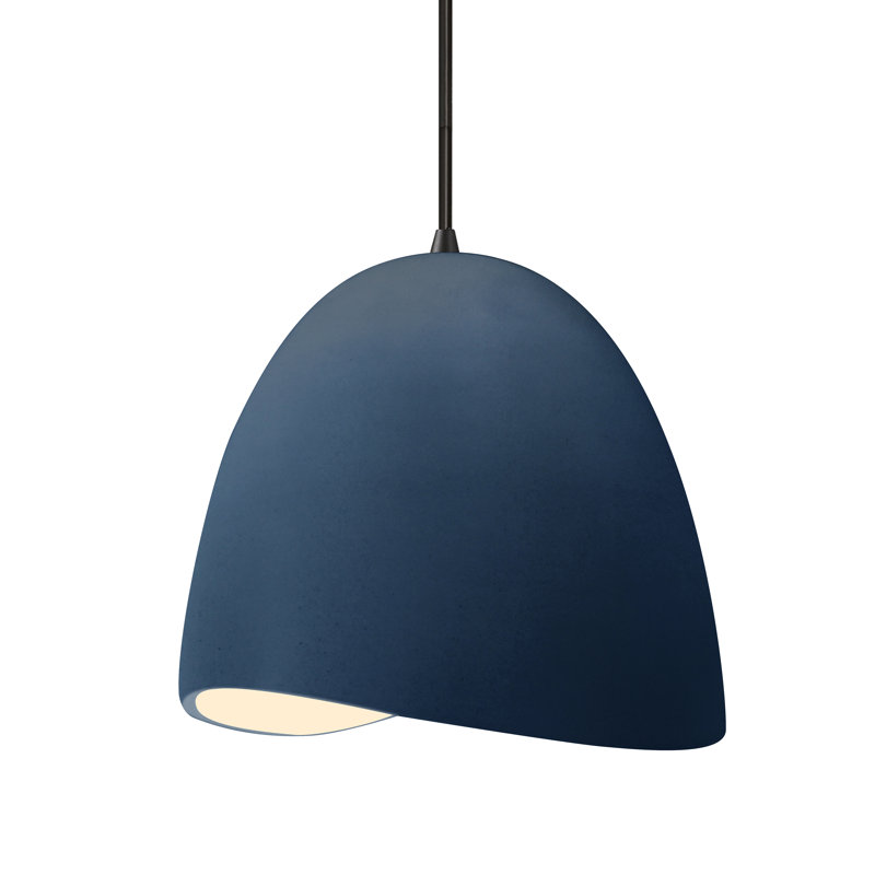 Radiance - luminaire suspendu 1 lumière Brisa - ciel minuit - noir mat - l 12,5 po x H 12,25 po - ampoule remplaçable - cordon noir