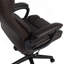 Chaise de bureau ergonomique à haut dossier avec support lombaire, hauteur réglable, inclinaison et revêtement en similicuir de qualité supérieure pour un usage domestique ou professionnel.-2056576069