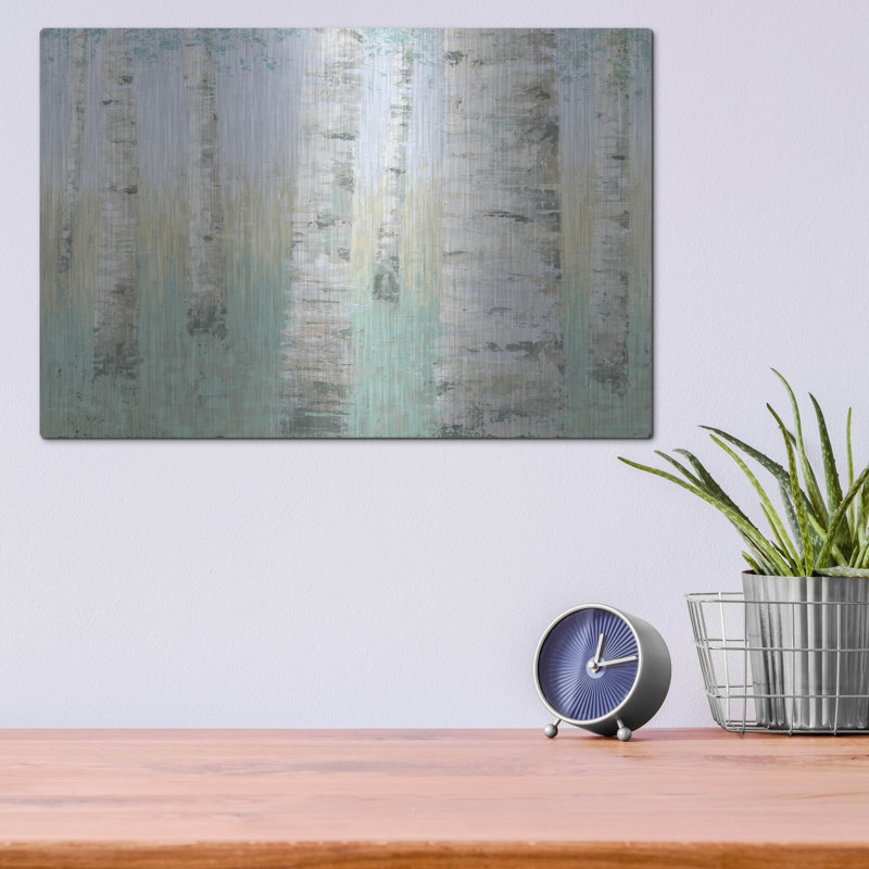 Art mural luxueux «Blue Birch» par Wellington Studio, H 12 po x l 16 po