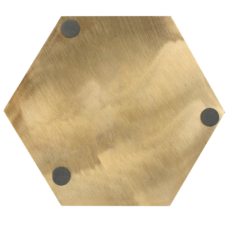 Demetrious Metal Pot Planter, Brass Tone