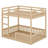 Wood Bunk Bed With Ladder And Guardrails-306962799