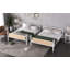 Lit superposé simple au-dessus d'un lit simple en métal, conception détachable industrielle avec garde-corps pour adolescents et petits espaces