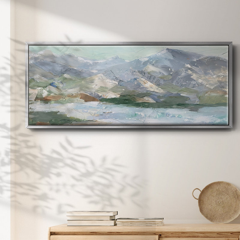 «Pastel Mountain View I», toile encadrée, Argent, H 24 po x l 60 po x P 1,5 po