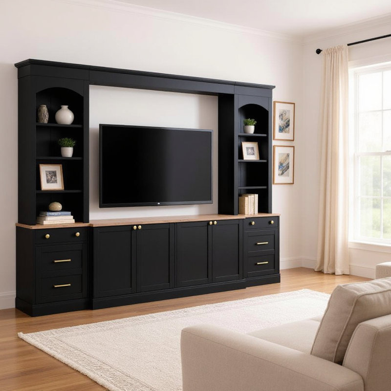Meuble télé noir pour salle de bain
