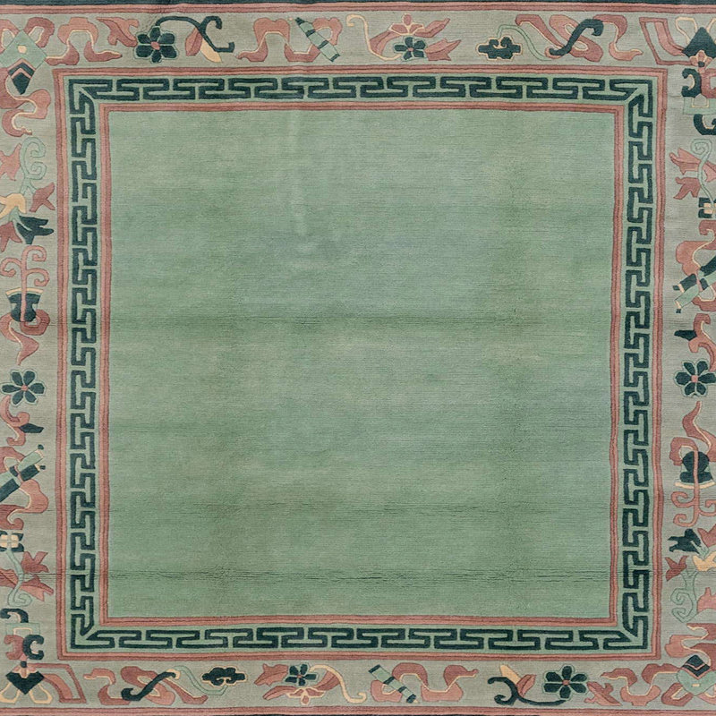 Tapis abstrait abstrait moderne, Carré 6 pi