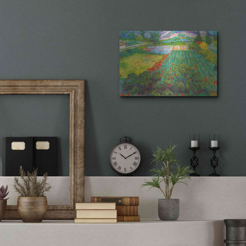 «Field With Poppies 2» par MASTERS, H 12 po x l 16 po