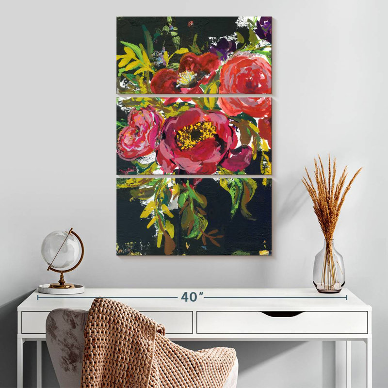 Bouquet abstrait Harnek en noir