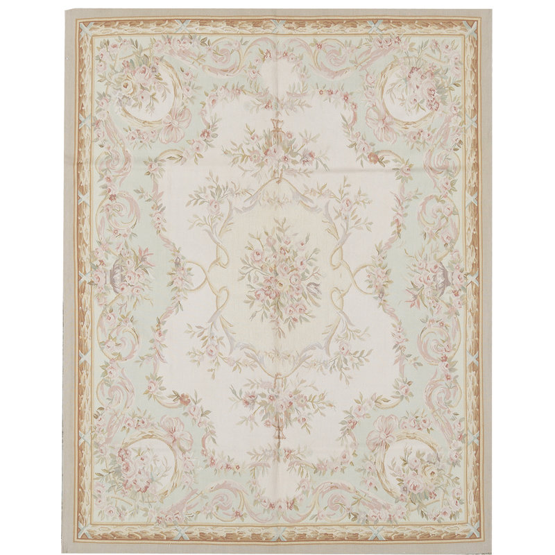 Hand-Knotted High-Quality Beige Area Rug