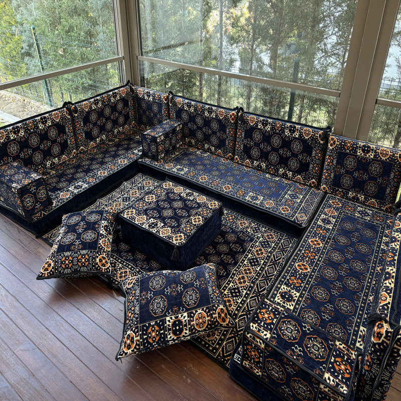Ensemble de repose-pieds coloré avec repose-pieds Boho