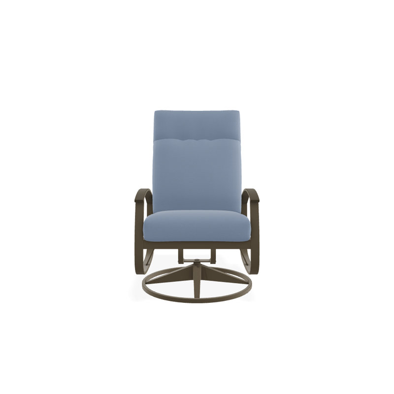 Chaise berçante pivotante réglable avec coussins Askar, Ciel 42A, Bois de plage P40, Bois de plage texturé