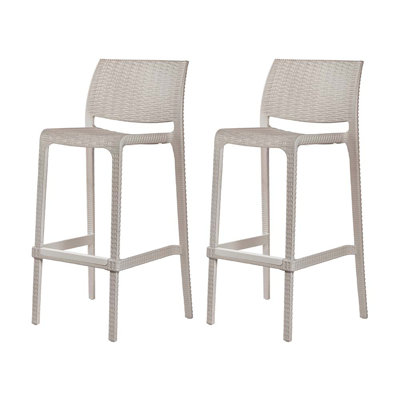 Nenko Low Back Resin Bar Stool
