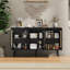Buffet 47,2 "en rotin avec tablettes réglables, crédence moderne pour café, buffet, cuisine, salle à manger, salon et vestibule-2008081959