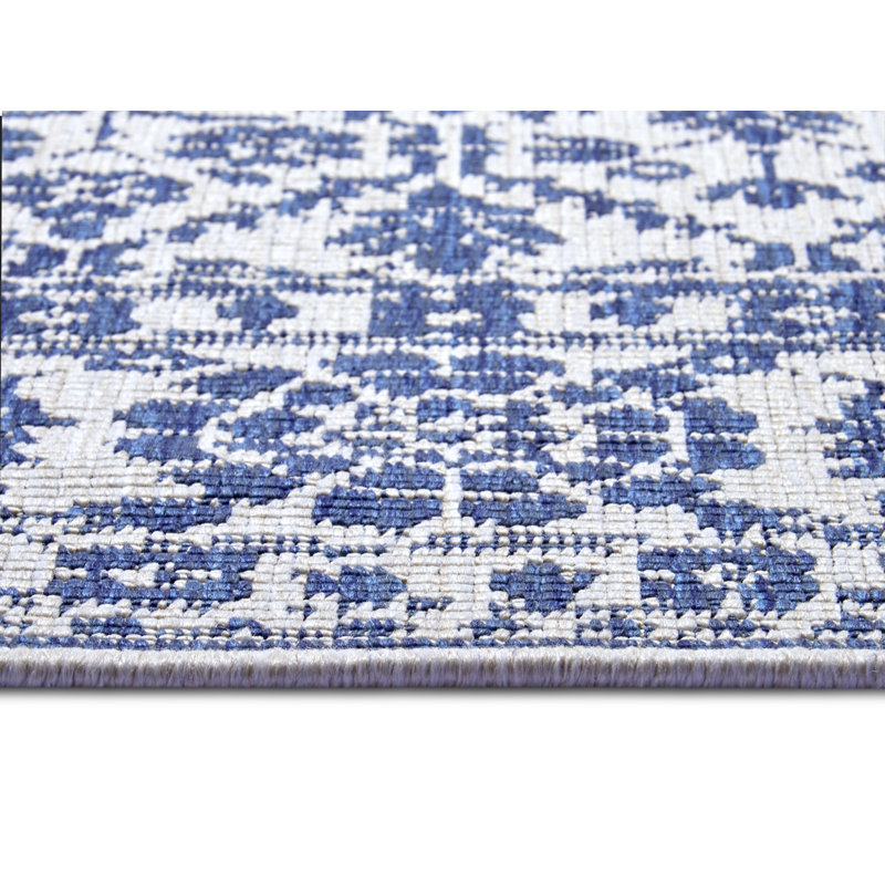 Curacao Flatweave Blue Rug, Rectangle 120 x 170cm