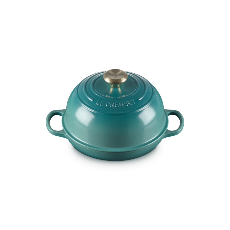 Le Creuset Signature Cast Iron Oval Bread Oven, 11.5 In., Bluer Riviera, 1.7 quarts