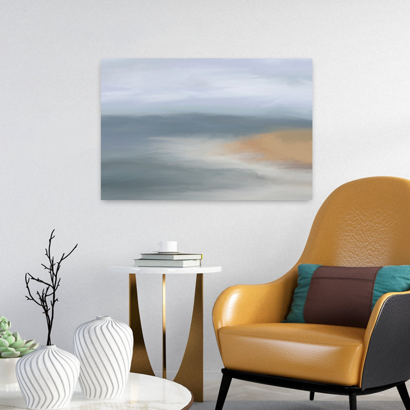 Paysage côtier abstrait Harbour Shore, H 16 po x l 24 po