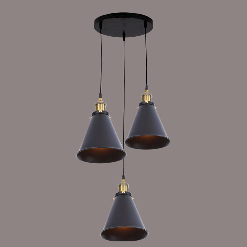 Lombardo 3 - Light Cluster Pendant, Black