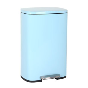 Poubelle de cuisine avec couvercle pour bureau Chambre à coucher Poubelle pour salle de bain Poubelle à l'épreuve des empreintes digitales Acier inoxydable brossé 13 gallons / 50 litres