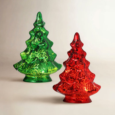 Lighted Glass Tabletop Tree