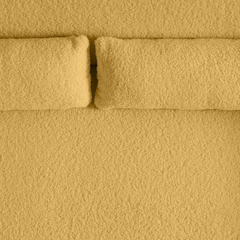 Canapé et fauteuil d'appoint 2 pièces Nisaiah, Mélange de polyester jaune