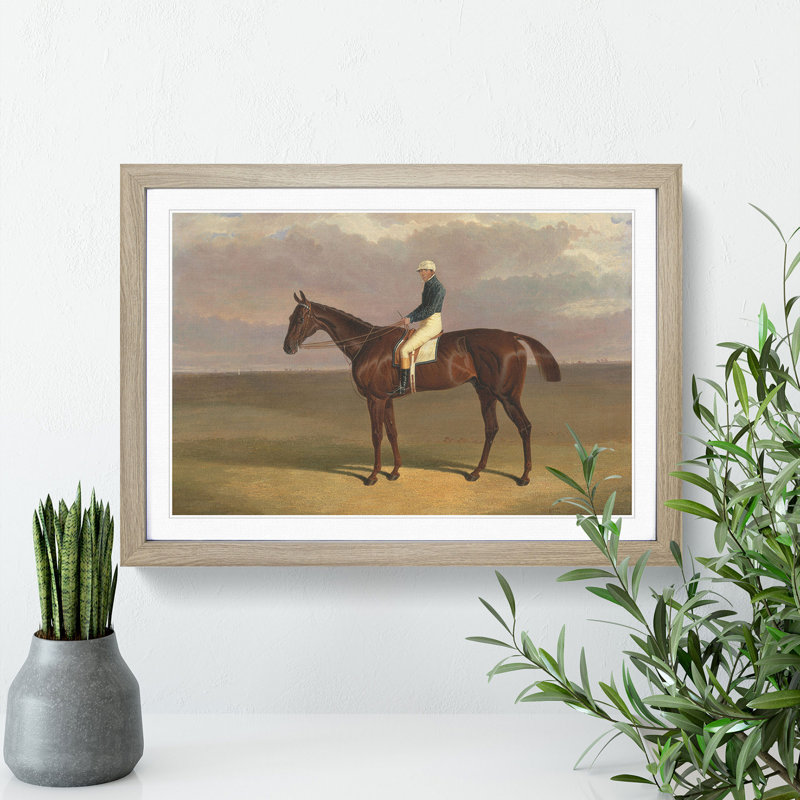 Margrave Horse by John Frederick Herring - Picture Frame Painting, Oak Framed, 27cm H x 36cm W x 2cm D