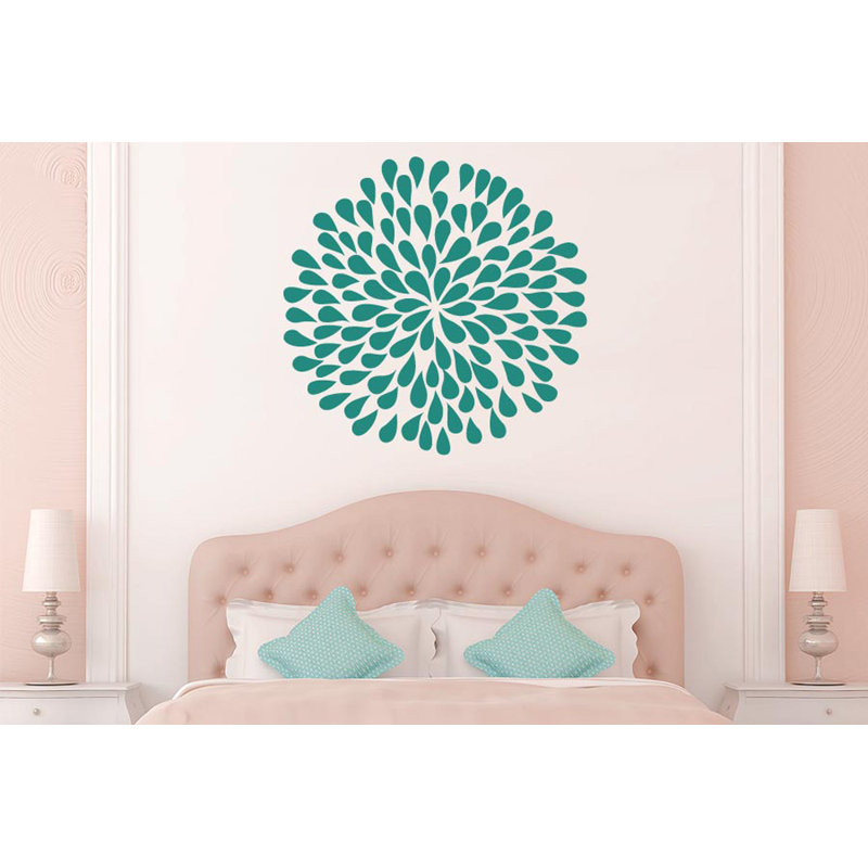 Plants & Flowers Wall Decal, Aqua Green