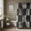 Rideau de douche délavé Tartan-1616018816