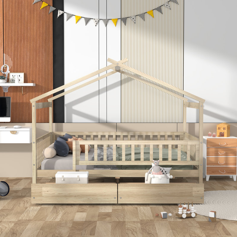 Nystead Slat Storage Bed, Natural