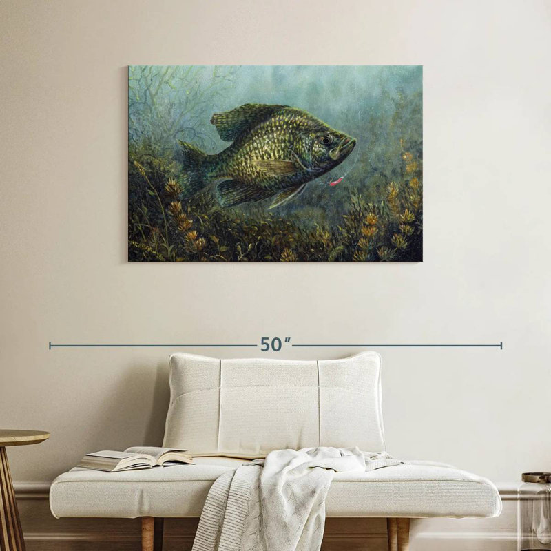Brampt Black Crappie, 26" H x 39" W