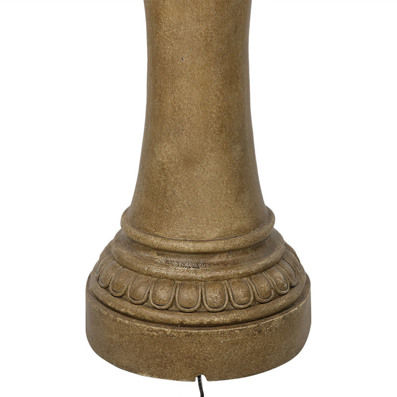 Traditional 4-Tier Eggshell Resin 4-Tier Outdoor Water Fountain