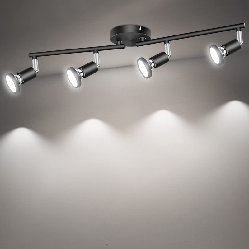 LED Ceiling Light With Four Rotatable Spot Lights, Flexible Lighting For Bedroom And Living Room