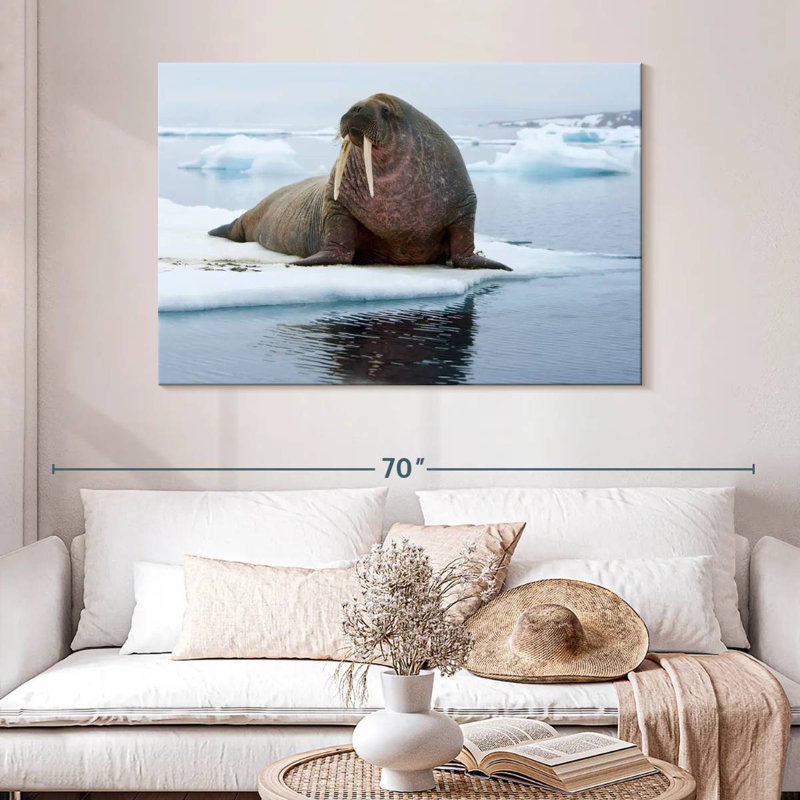 Walrus On Ice, 32" H x 48" W
