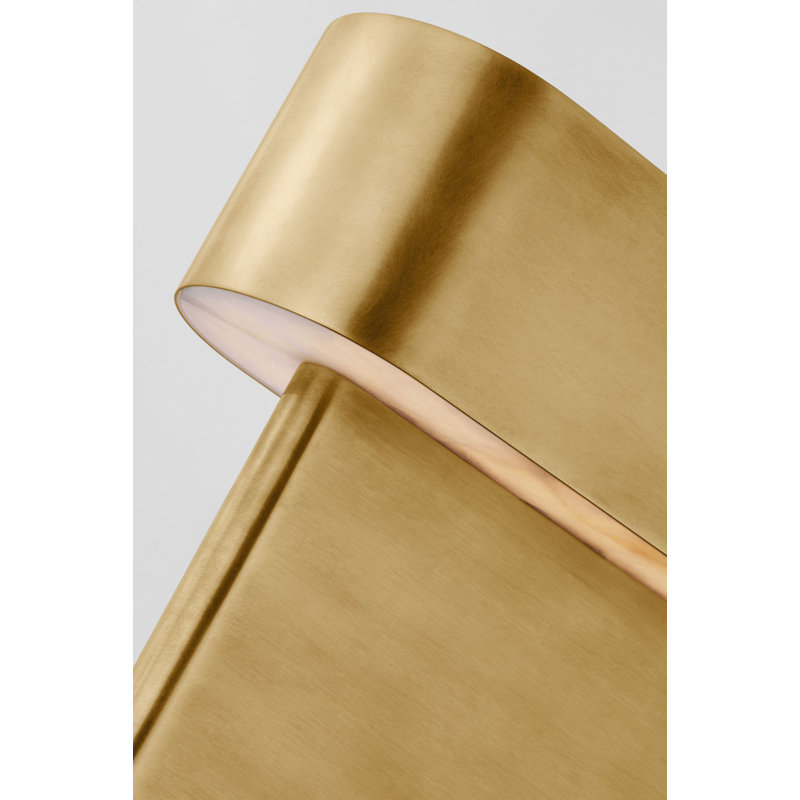 Wyllis Table Lamp, Hand Rubbed Antique Brass, 12" H x 18" W x 5" D