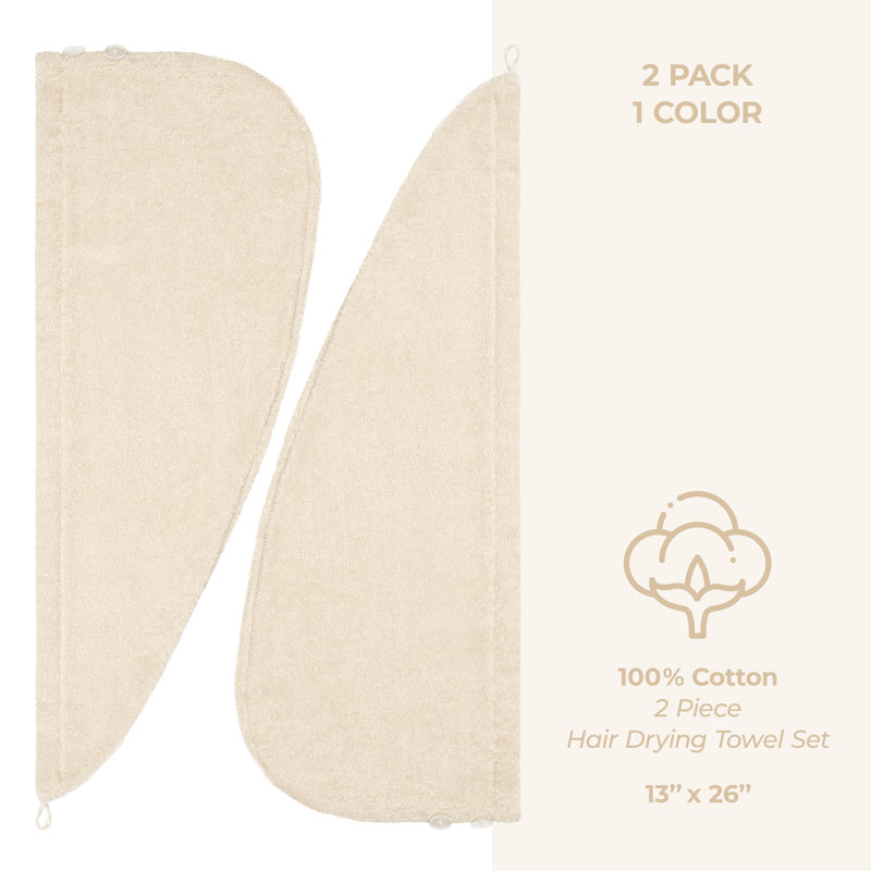 Serviettes 100% coton, longs poils bouclés, Beige