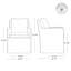 Fauteuil rembourré Helmetta avec rangement caché et roulettes-125124704