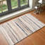 Navy, Modern Rug, Striped Easy to Clean Rug For Living Room, Dining Room, Bedroom, Kitchen-375282161