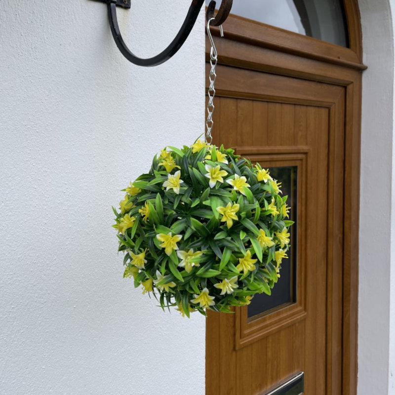 Faux Plant, 38cm H x 38cm W x 38cm D, Yellow