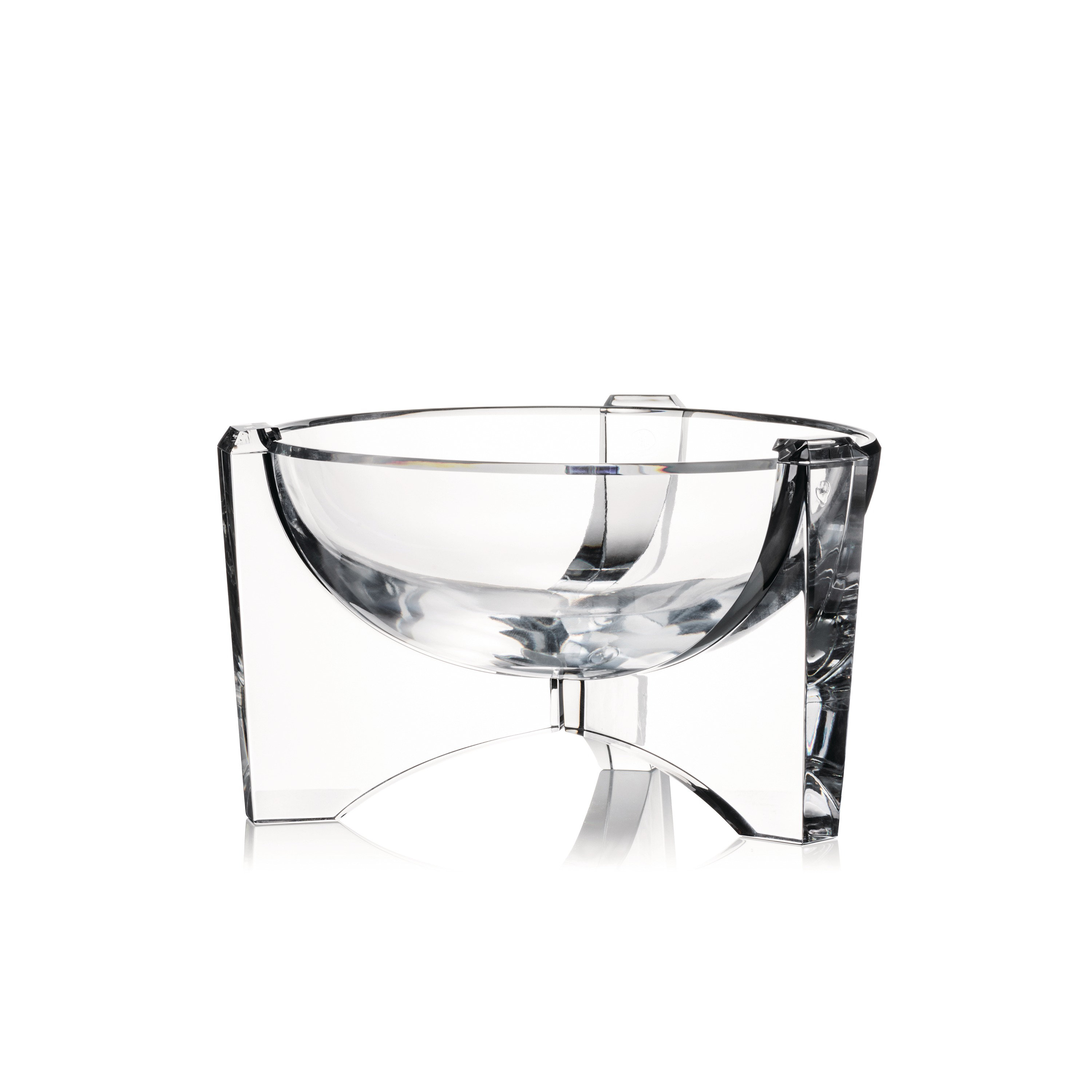Rogaska Avant-Garde Crystal Abstract Sleek Decorative Bowl in