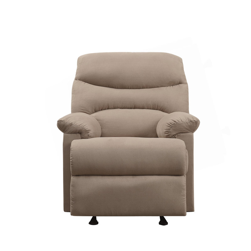 Fauteuil inclinable avec accoudoirs coussinés, Marron clair