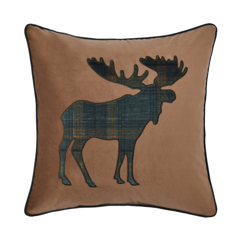 Coussin décoratif Baja, Carré, Châtaigne, H 20 po x l 20 po