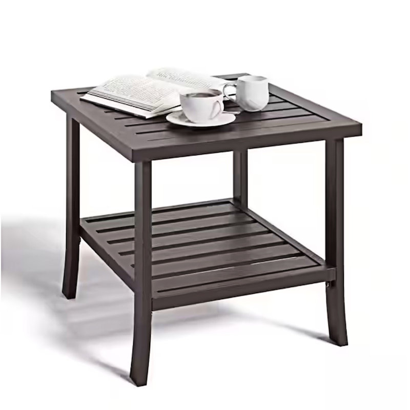 Table d'appoint d'extérieur, Brun