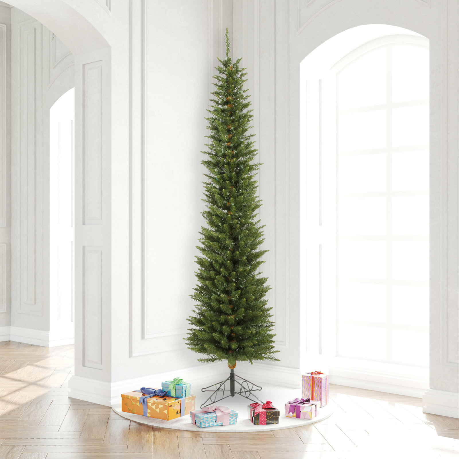 Durham 9.5' Pre-Lit Pine Christmas Tree, Unlit, 8.5' H