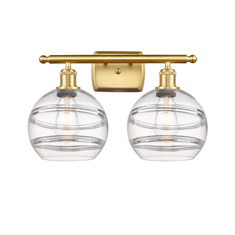 Bienes 2 - Light Dimmable Vanity Light, Clear, Satin Gold