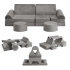 Canapé pour enfants, canapé modulaire pour tout-petits 14 pièces