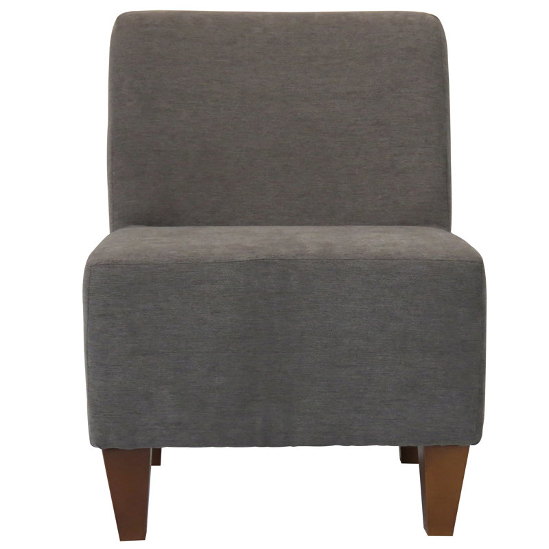 Wadhurst Upholstered Slipper Chair, Graphite, Brown