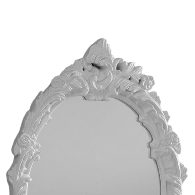 Baylor Flat Mirror, White