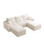 Canapé modulaire 110 po à 3 places en velours côtelé à compression profonde-387973314
