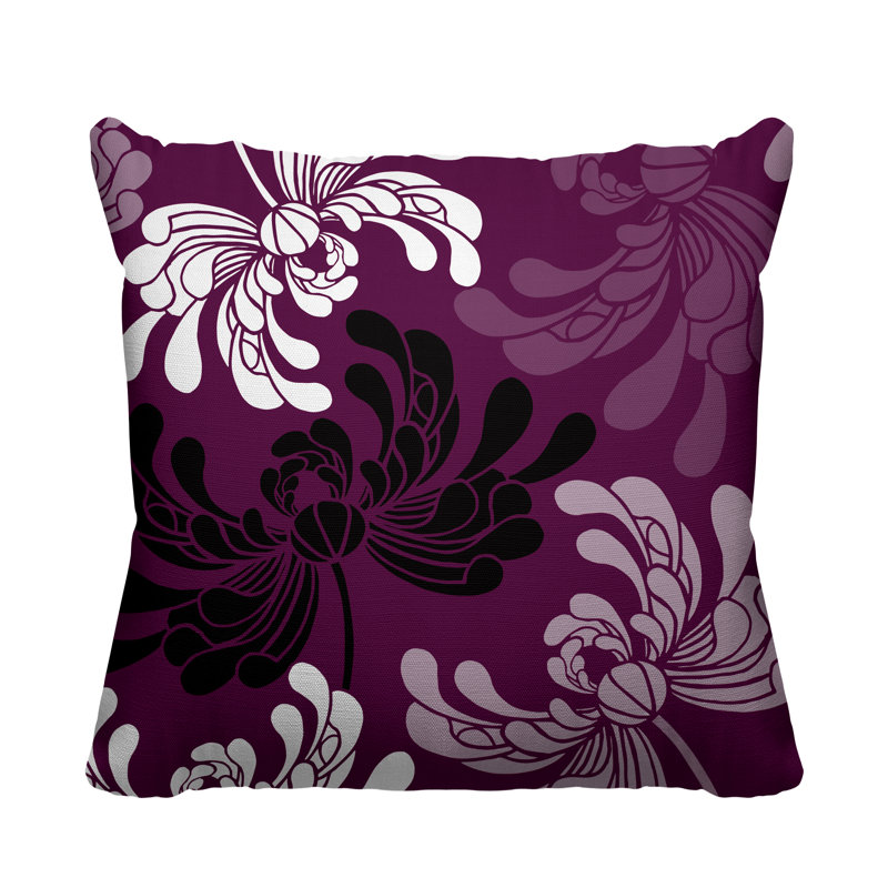 Coussin décoratif intérieur / extérieur Marilyn, 17 po x 17 po, Mauve, Carré