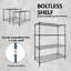 Étagères de rangement robustes en métal avec roulettes l 55,5 po x P 24 po x H 80 po, 4 niveaux réglables, capacité de 2400 lb, étagère de garage, rangement industriel roulant, noir