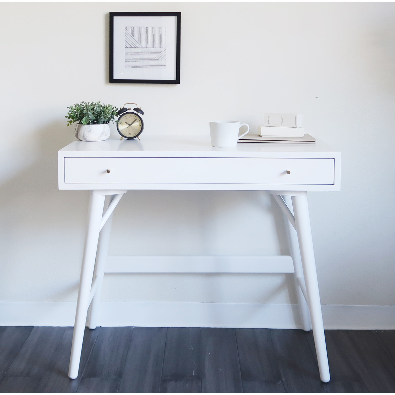Lundquist 36" Writing Desk, White